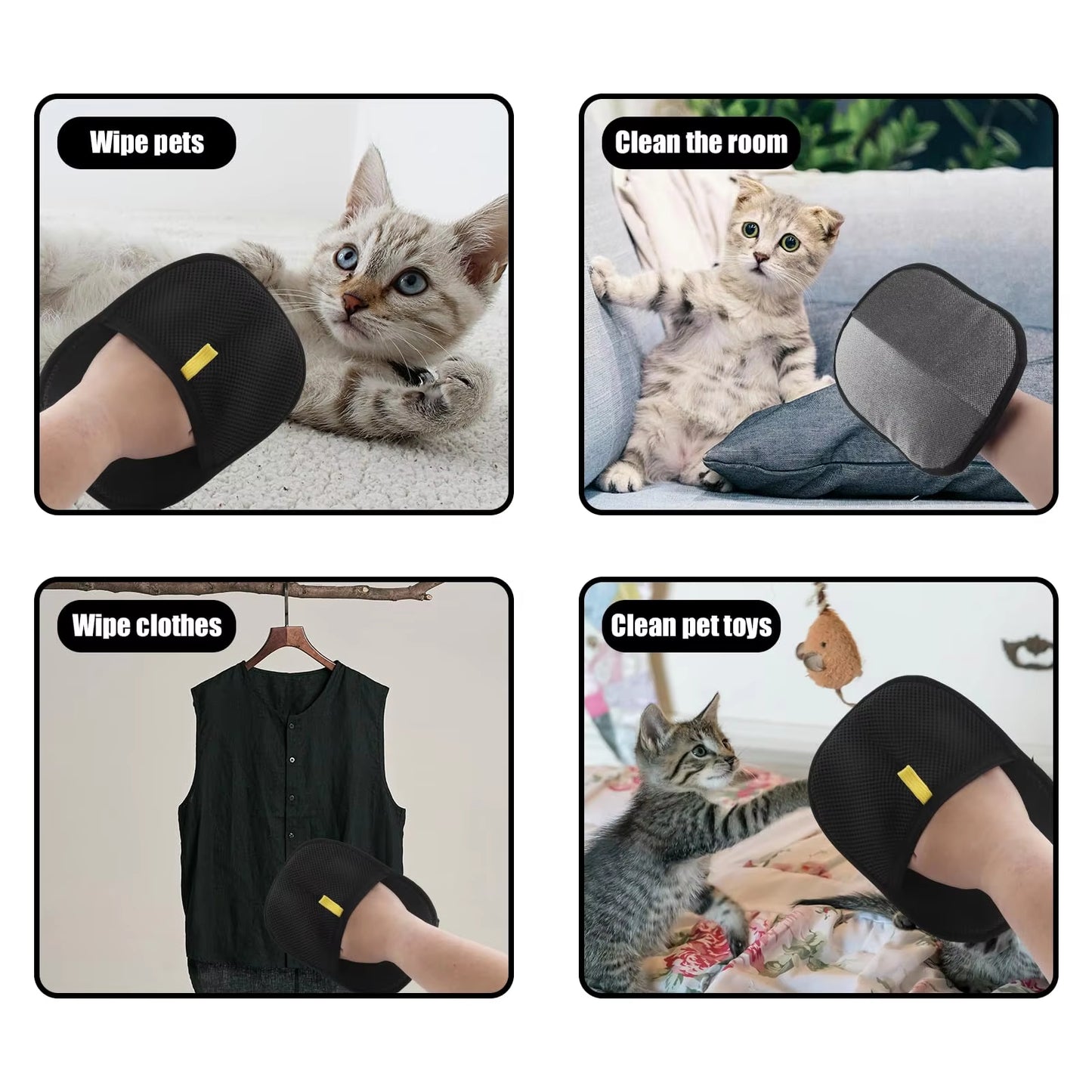 Transform Your Home with Our Reusable Pet Hair Removal Gloves - Effortlessly Groom and Clean Your Space!